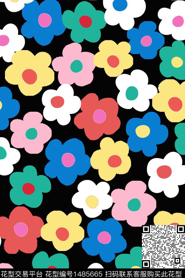 田园清爽底花卉小清新传统印花华亿平台下载（图片编号: 1485665） - 瓦栏（Walan）