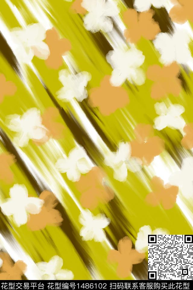 朦胧花卉印花创意数码印花华亿平台下载（图片编号: 1486102） - 瓦栏（Walan）