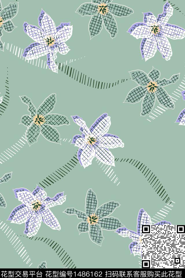 绿植树叶年轻女性小清新传统印花华亿平台下载（图片编号: 1486162） - 瓦栏（Walan）