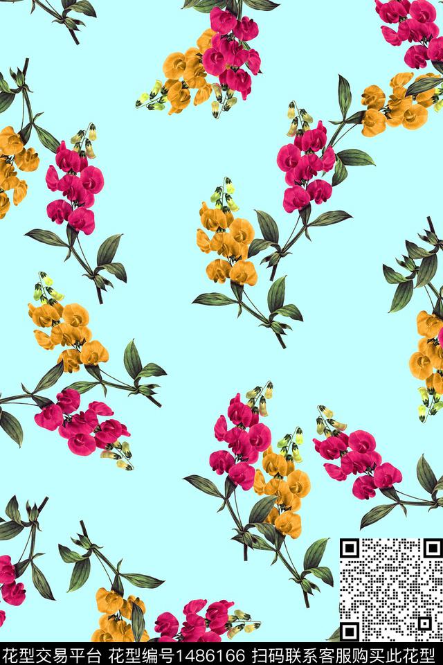 绿植树叶大牌风年轻女性数码印花华亿平台下载（图片编号: 1486166） - 瓦栏（Walan）