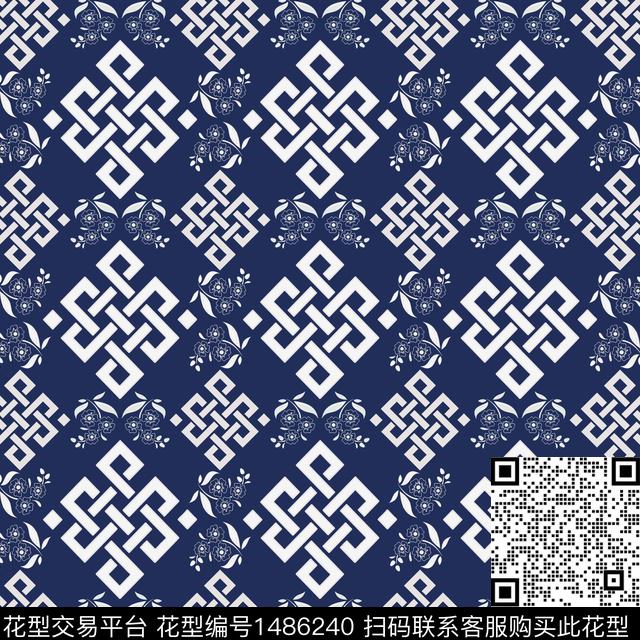 几何民族风传统花纹传统印花华亿平台下载（图片编号: 1486240） - 瓦栏（Walan）