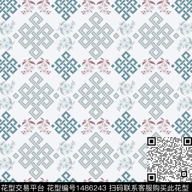 几何民族风传统花纹传统印花华亿平台下载（图片编号: 1486243） - 瓦栏（Walan）