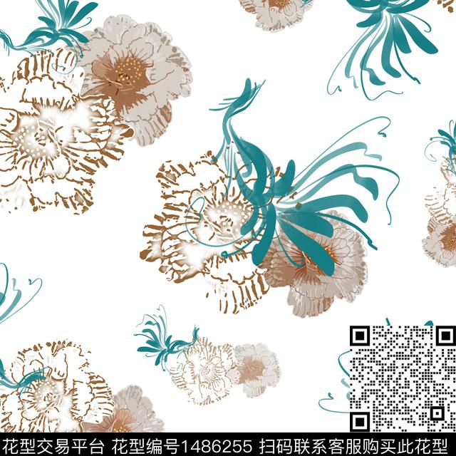 民族风花卉小碎花传统印花华亿平台下载（图片编号: 1486255） - 瓦栏（Walan）