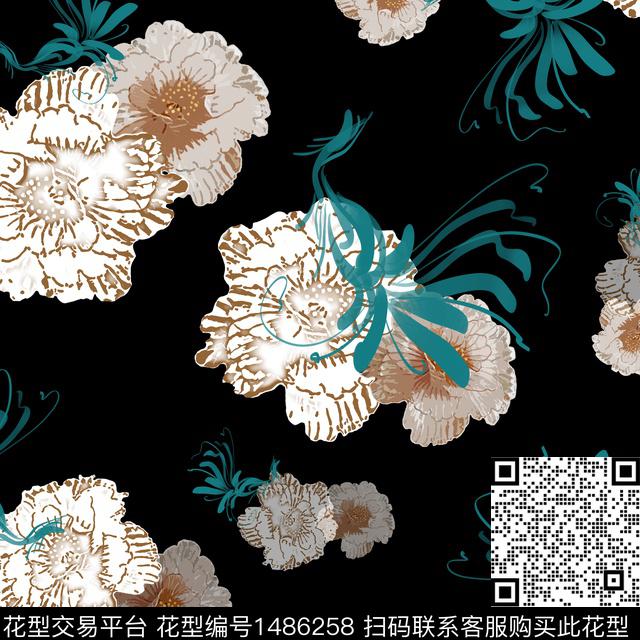 民族风花卉小碎花传统印花华亿平台下载（图片编号: 1486258） - 瓦栏（Walan）