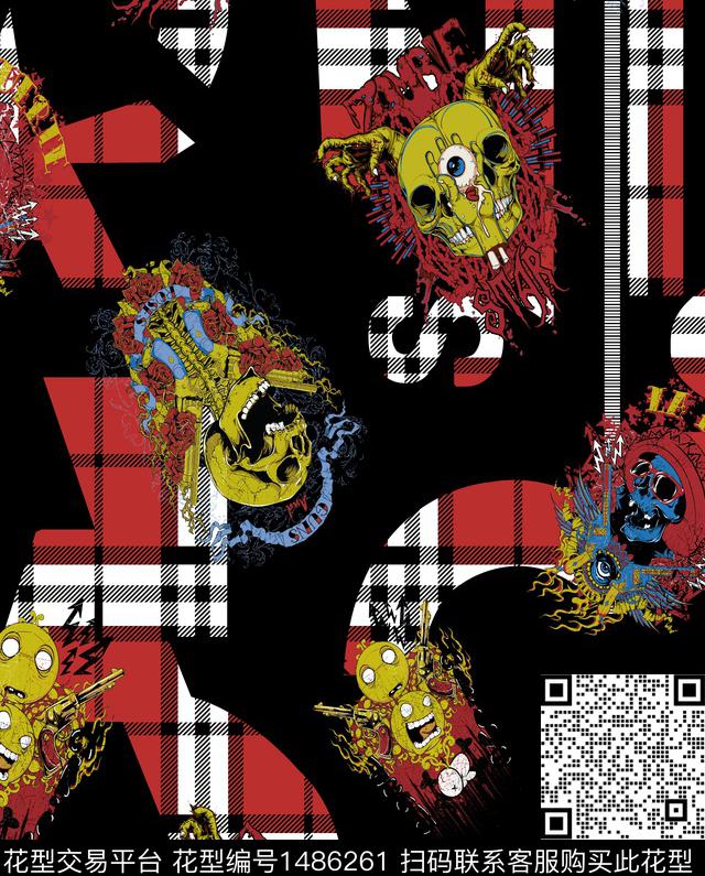 男装满版花动物头数码华亿平台数码印花华亿平台下载（图片编号: 1486261） - 瓦栏（Walan）