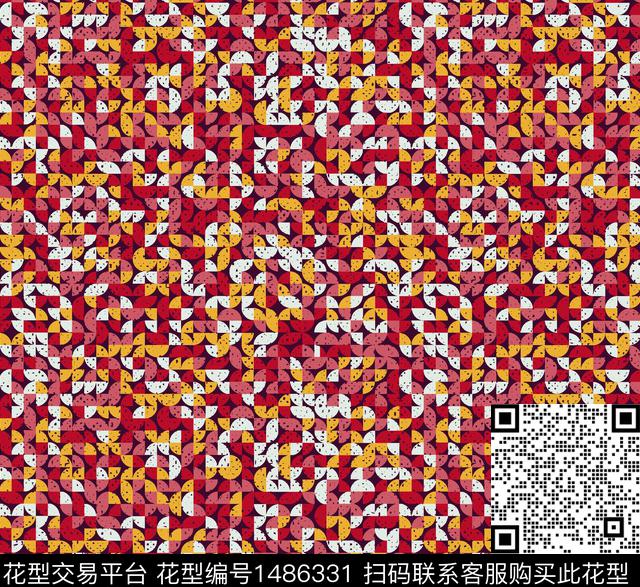 几何连衣裙小碎花传统印花华亿平台下载（图片编号: 1486331） - 瓦栏（Walan）