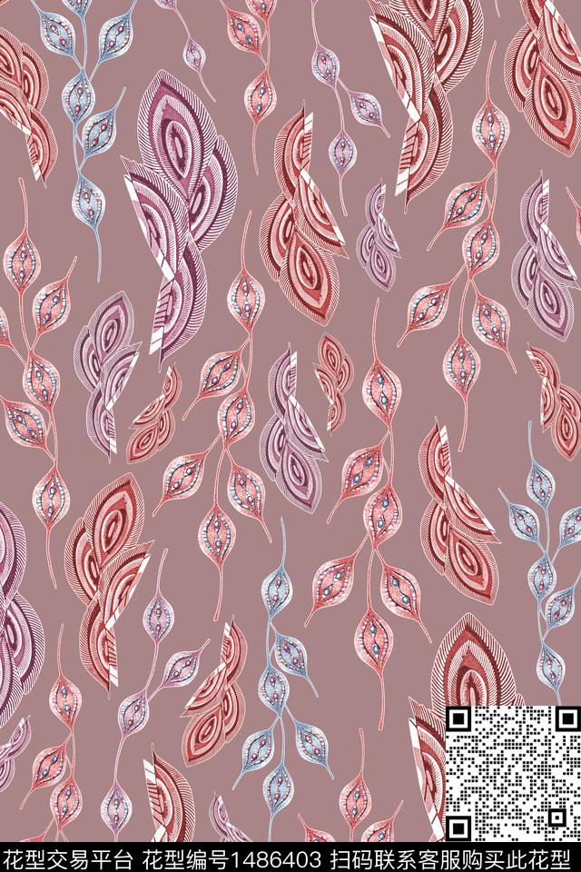 肌理底纹抽象花纹棉麻长裙数码印花华亿平台下载（图片编号: 1486403） - 瓦栏（Walan）