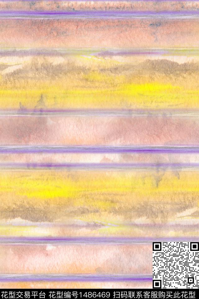 水彩抽象花卉扎染华亿平台数码印花华亿平台下载（图片编号: 1486469） - 瓦栏（Walan）