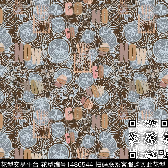 几何字母男装传统印花华亿平台下载（图片编号: 1486544） - 瓦栏（Walan）