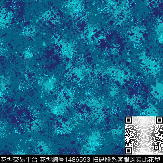 水墨风抽象艺术数码印花华亿平台下载（图片编号: 1486593） - 瓦栏（Walan）