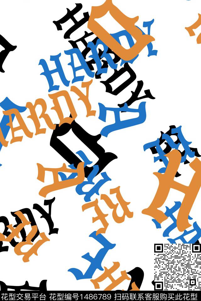 几何字母大牌风传统印花华亿平台下载（图片编号: 1486789） - 瓦栏（Walan）