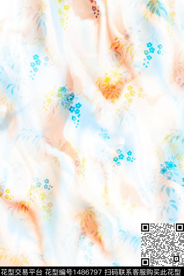 炫彩肌理雪纺数码印花华亿平台下载（图片编号: 1486797） - 瓦栏（Walan）