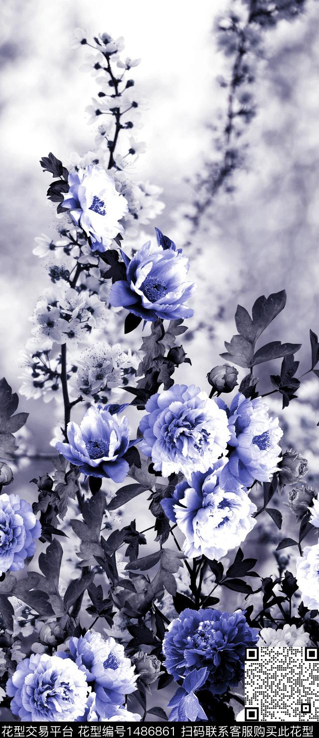 渐变香云纱旗袍数码印花华亿平台下载（图片编号: 1486861） - 瓦栏（Walan）