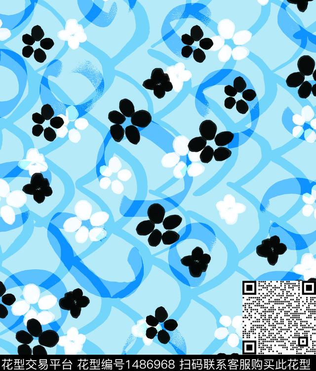 连衣裙女装花卉数码印花华亿平台下载（图片编号: 1486968） - 瓦栏（Walan）