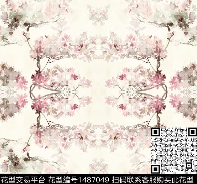 绿植树叶墙纸民族风数码印花华亿平台下载（图片编号: 1487049） - 瓦栏（Walan）