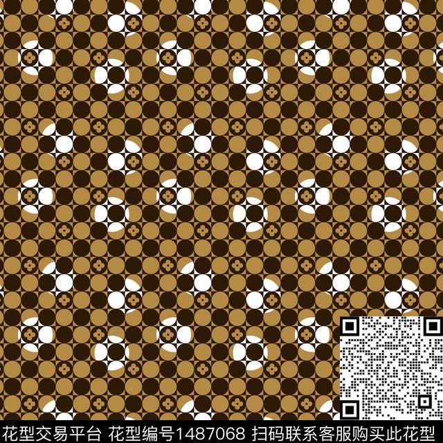 几何大牌风小碎花传统印花华亿平台下载（图片编号: 1487068） - 瓦栏（Walan）