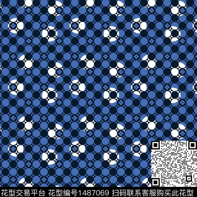 几何大牌风小碎花传统印花华亿平台下载（图片编号: 1487069） - 瓦栏（Walan）