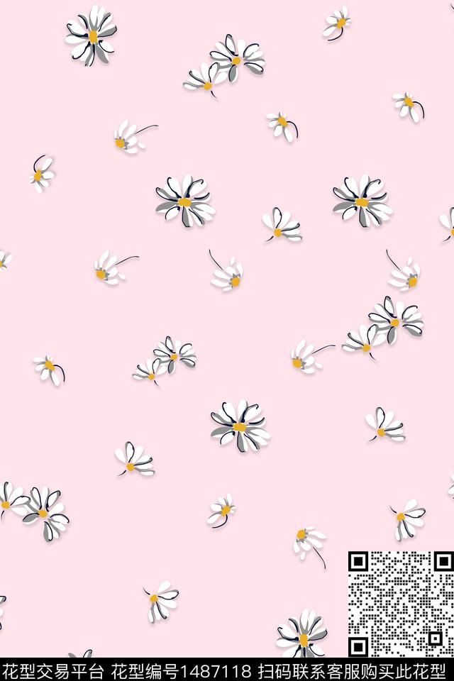 花卉大牌风小碎花数码印花华亿平台下载（图片编号: 1487118） - 瓦栏（Walan）