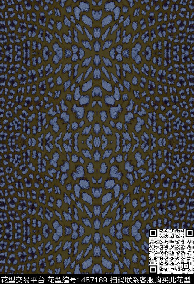 豹纹男装大牌风数码印花华亿平台下载（图片编号: 1487169） - 瓦栏（Walan）