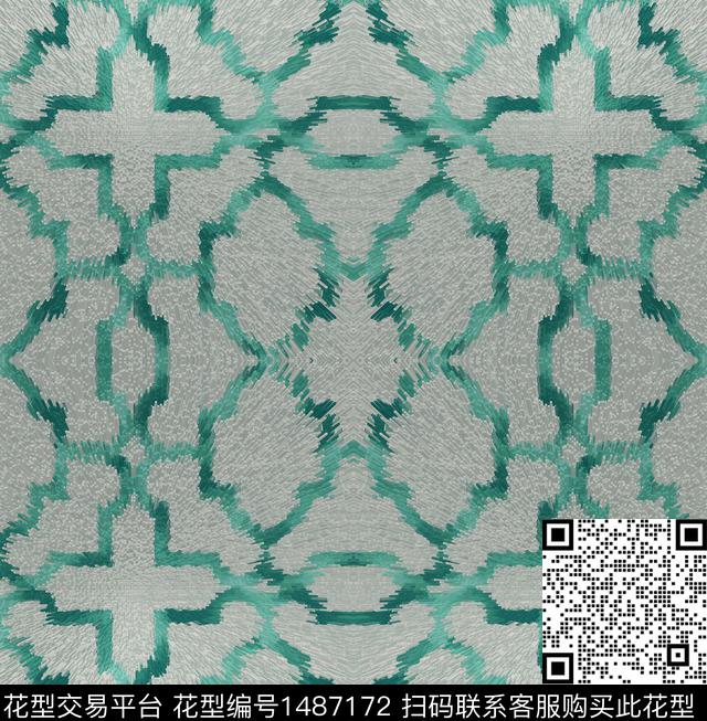 几何科技男装数码印花华亿平台下载（图片编号: 1487172） - 瓦栏（Walan）