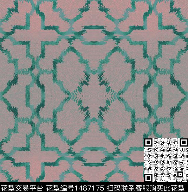 几何科技男装数码印花华亿平台下载（图片编号: 1487175） - 瓦栏（Walan）