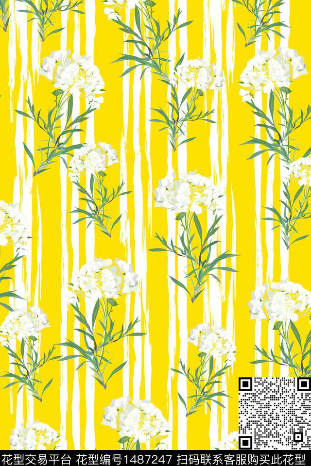 女装花卉大牌风数码印花华亿平台下载（图片编号: 1487247） - 瓦栏（Walan）