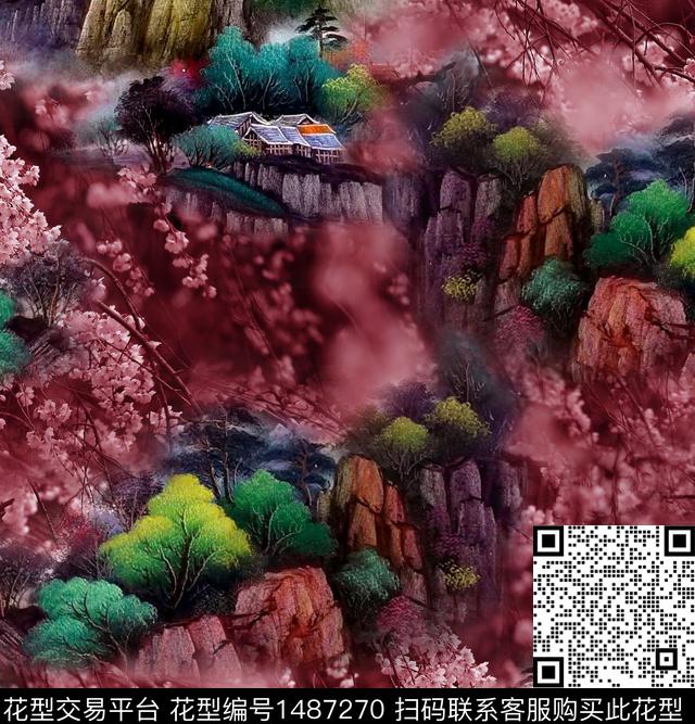 香云纱旗袍审数码印花华亿平台下载（图片编号: 1487270） - 瓦栏（Walan）