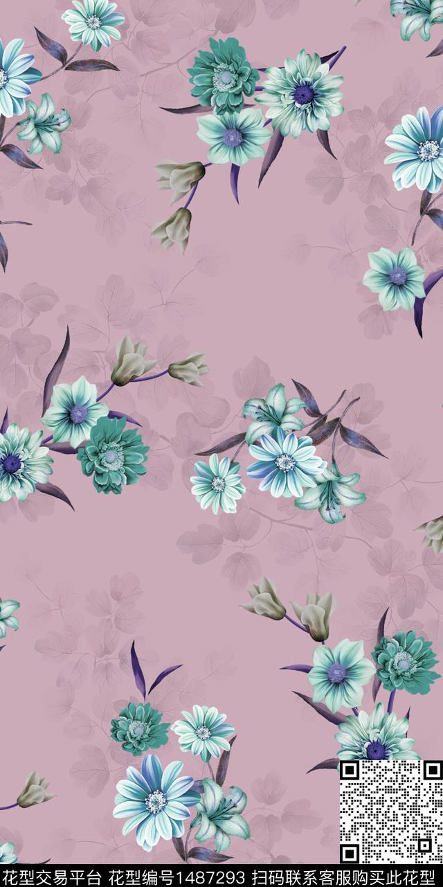 数码华亿平台大牌风小碎花数码印花华亿平台下载（图片编号: 1487293） - 瓦栏（Walan）