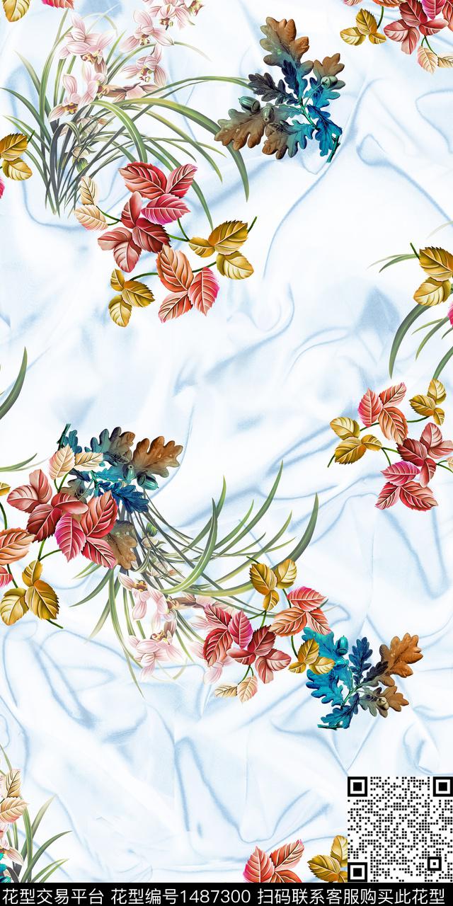 数码华亿平台大牌风小碎花数码印花华亿平台下载（图片编号: 1487300） - 瓦栏（Walan）