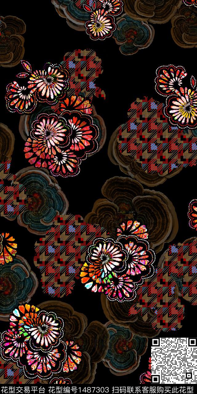 曼陀罗标签1标签2数码印花华亿平台下载（图片编号: 1487303） - 瓦栏（Walan）