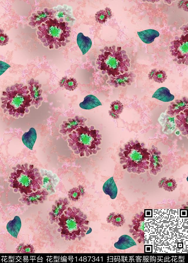 数码华亿平台花卉小碎花数码印花华亿平台下载（图片编号: 1487341） - 瓦栏（Walan）