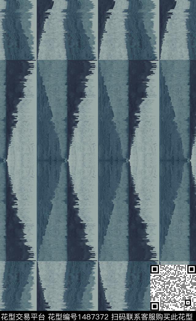 几何格子定位花数码印花华亿平台下载（图片编号: 1487372） - 瓦栏（Walan）
