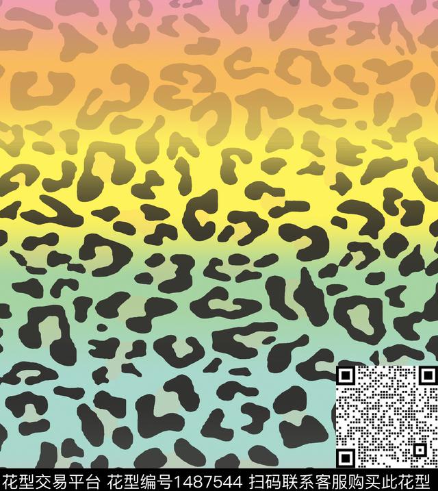 渐变时尚扎染华亿平台数码印花华亿平台下载（图片编号: 1487544） - 瓦栏（Walan）