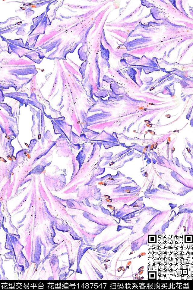 数码华亿平台花卉百荷数码印花华亿平台下载（图片编号: 1487547） - 瓦栏（Walan）