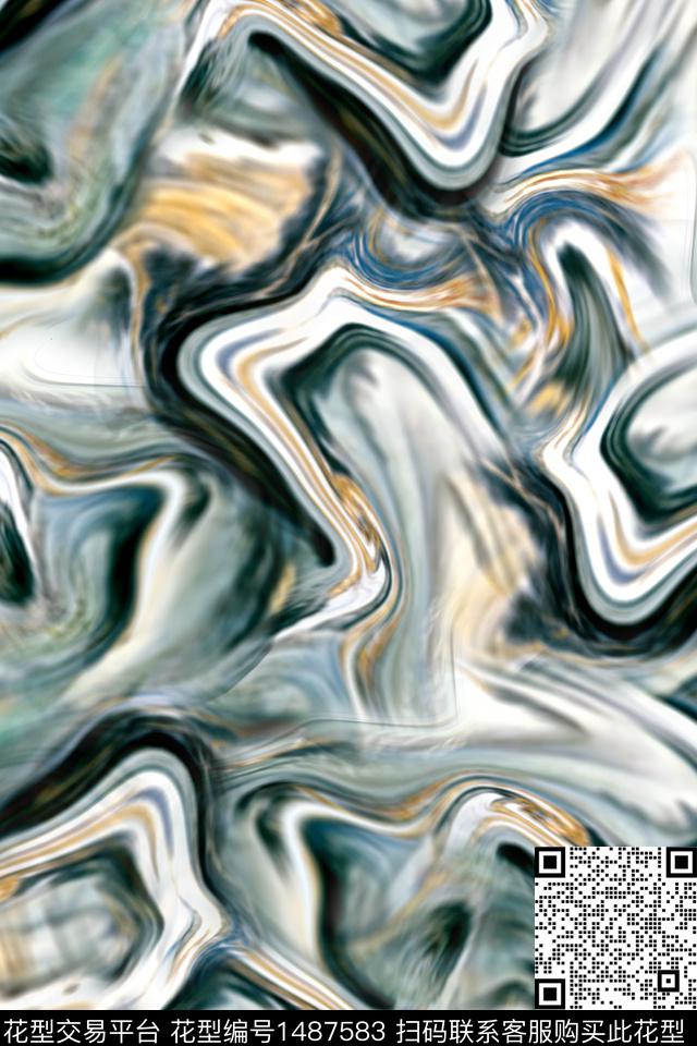 纹理抽象数码印花华亿平台下载（图片编号: 1487583） - 瓦栏（Walan）