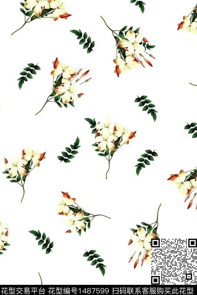 数码华亿平台花卉小碎花数码印花华亿平台下载（图片编号: 1487599） - 瓦栏（Walan）