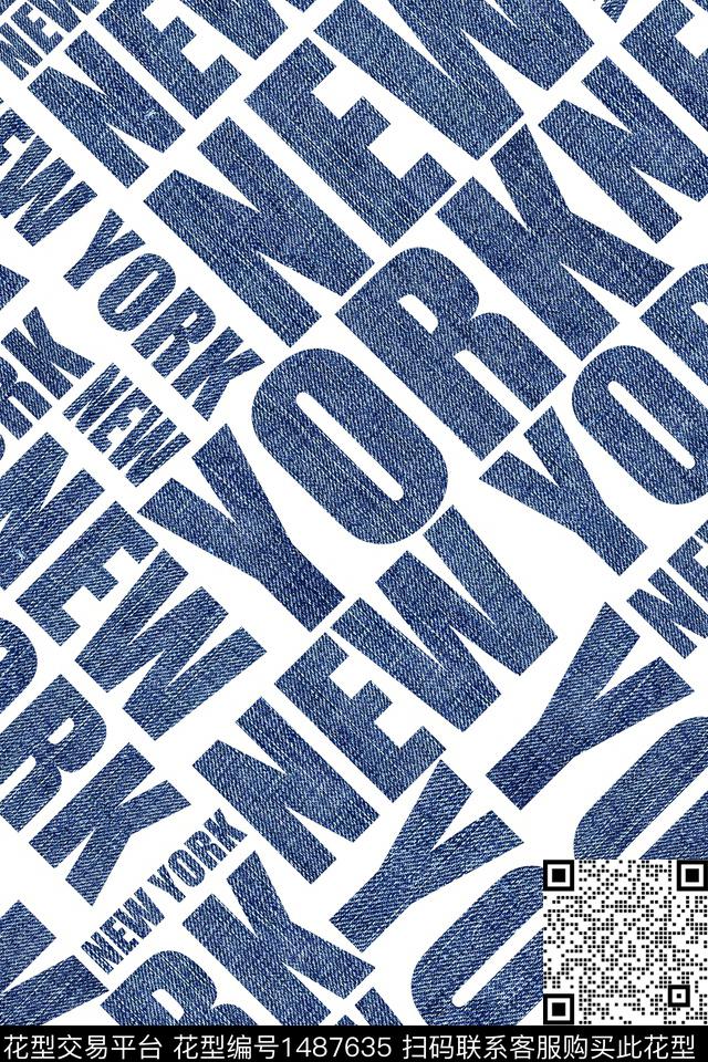 肌理字母男装数码印花华亿平台下载（图片编号: 1487635） - 瓦栏（Walan）