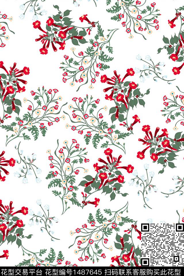 绿植树叶大牌风年轻女性传统印花华亿平台下载（图片编号: 1487645） - 瓦栏（Walan）