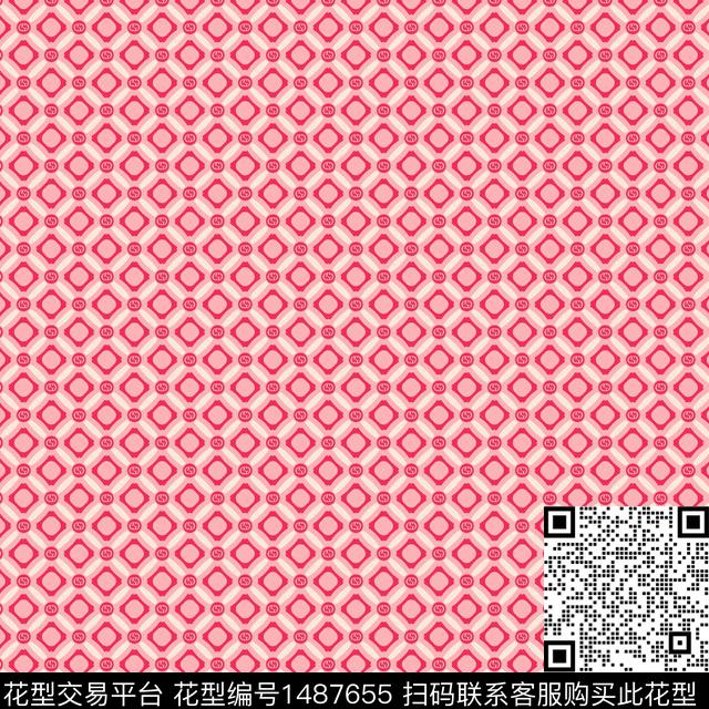 几何大牌风小碎花传统印花华亿平台下载（图片编号: 1487655） - 瓦栏（Walan）