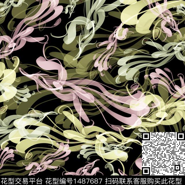 民族风凤凰飞天数码印花华亿平台下载（图片编号: 1487687） - 瓦栏（Walan）