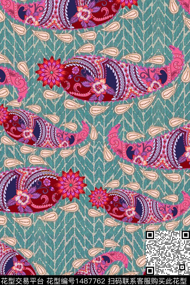 植物小碎花网布花卉小清新中老年数码印花华亿平台下载（图片编号: 1487762） - 瓦栏（Walan）