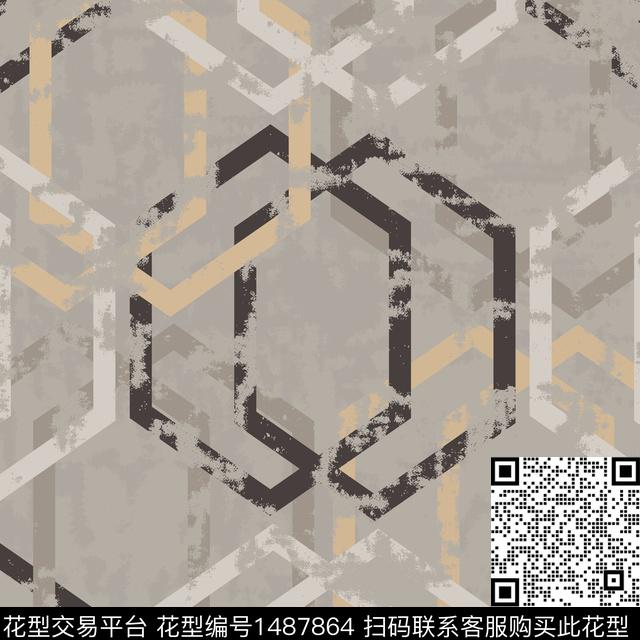 菱形几何女装数码印花华亿平台下载（图片编号: 1487864） - 瓦栏（Walan）