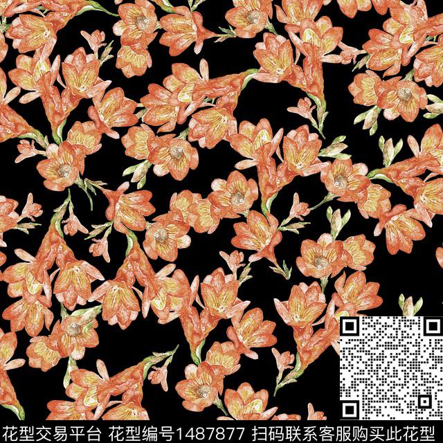 女装花卉小碎花数码印花华亿平台下载（图片编号: 1487877） - 瓦栏（Walan）