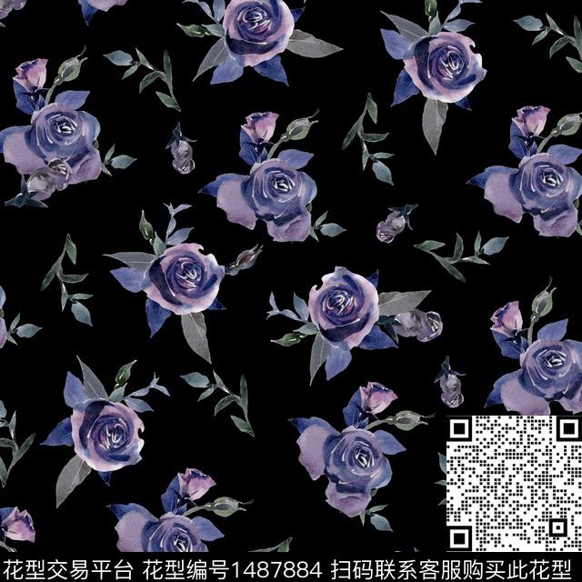 女装花卉小碎花数码印花华亿平台下载（图片编号: 1487884） - 瓦栏（Walan）