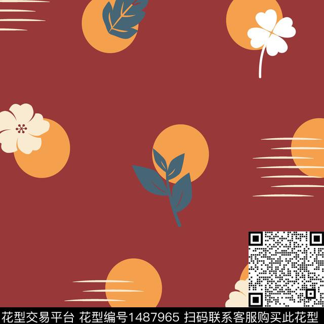 数码华亿平台民族风花卉数码印花华亿平台下载（图片编号: 1487965） - 瓦栏（Walan）