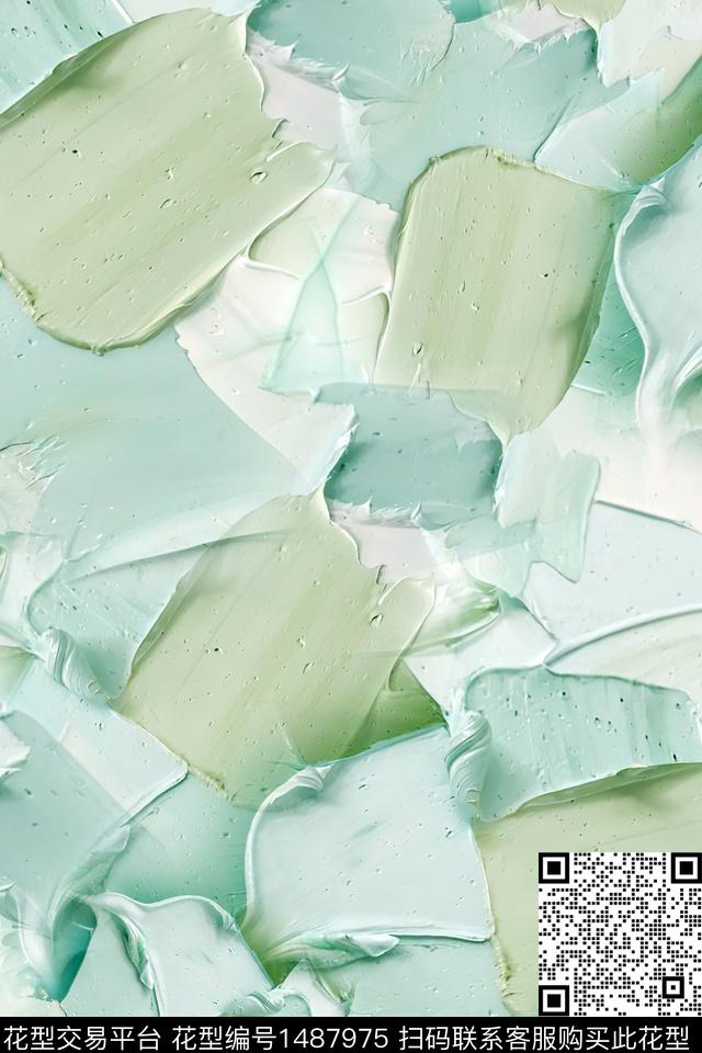 水彩肌理雪纺数码印花华亿平台下载（图片编号: 1487975） - 瓦栏（Walan）