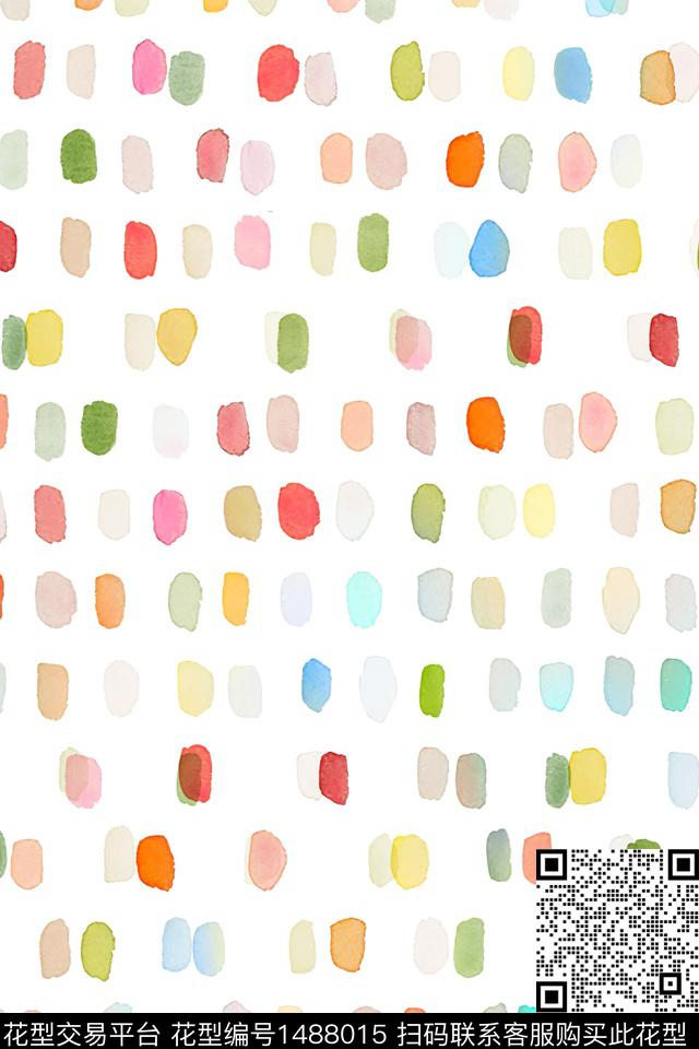 抽象小清新真丝数码印花华亿平台下载（图片编号: 1488015） - 瓦栏（Walan）