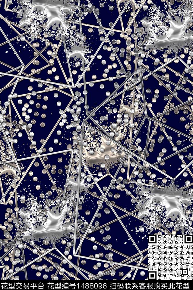 抽象男装户外家居服数码印花华亿平台下载（图片编号: 1488096） - 瓦栏（Walan）