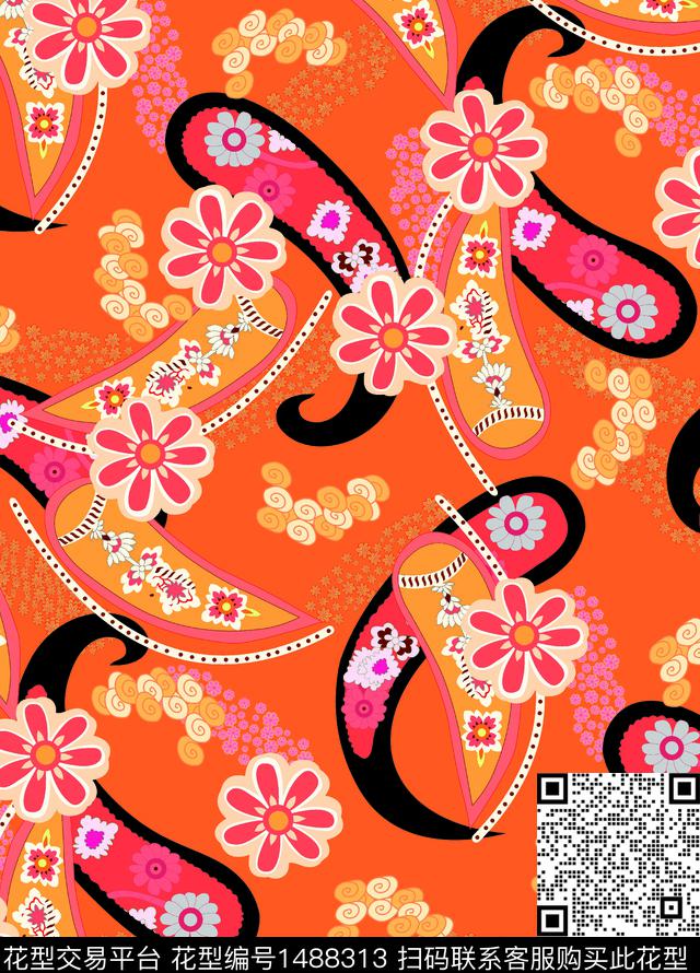 数码华亿平台几何女装数码印花华亿平台下载（图片编号: 1488313） - 瓦栏（Walan）