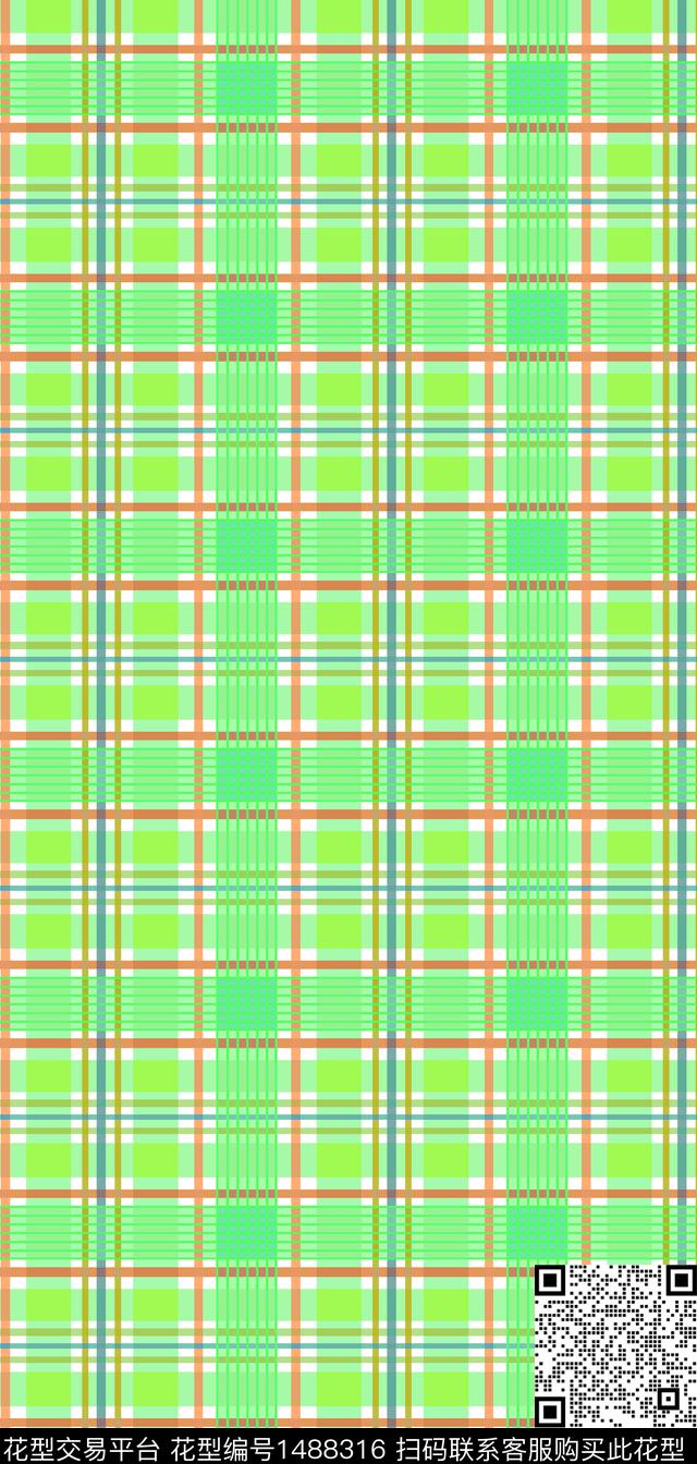 数码华亿平台几何格子数码印花华亿平台下载（图片编号: 1488316） - 瓦栏（Walan）